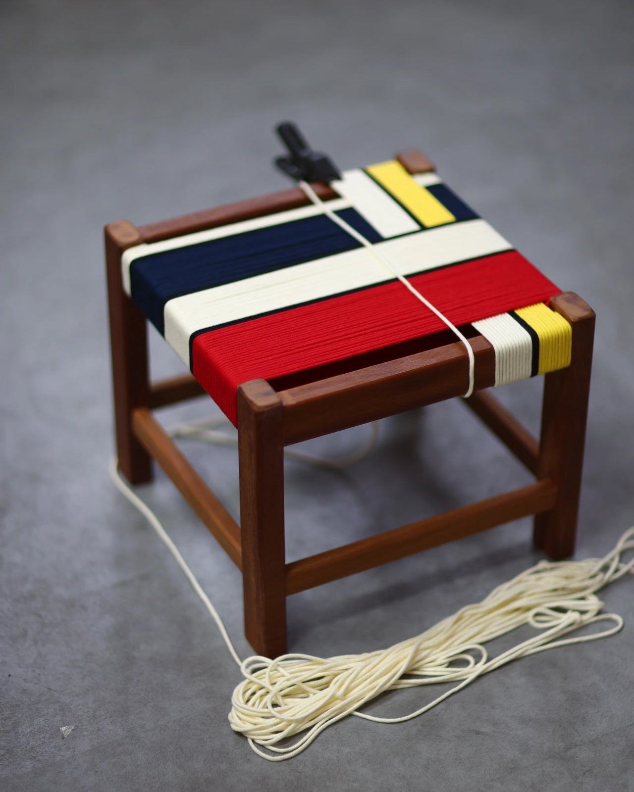 Handwoven “Piet Mondrian” Side Table Type A