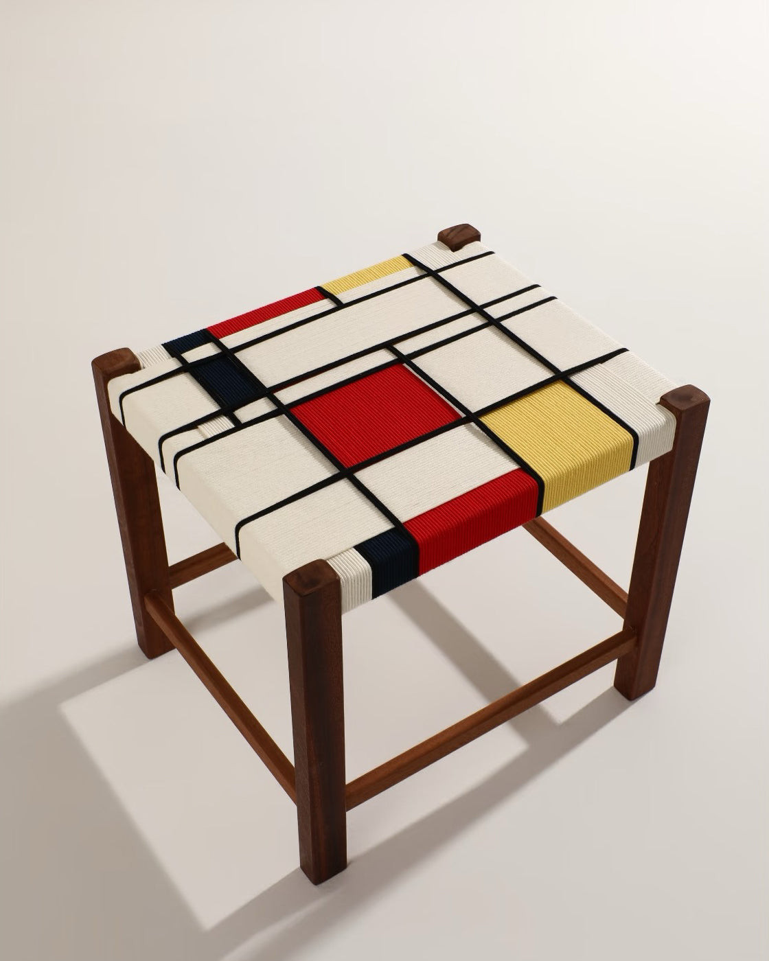 Handwoven “Piet Mondrian” Side Table Type C