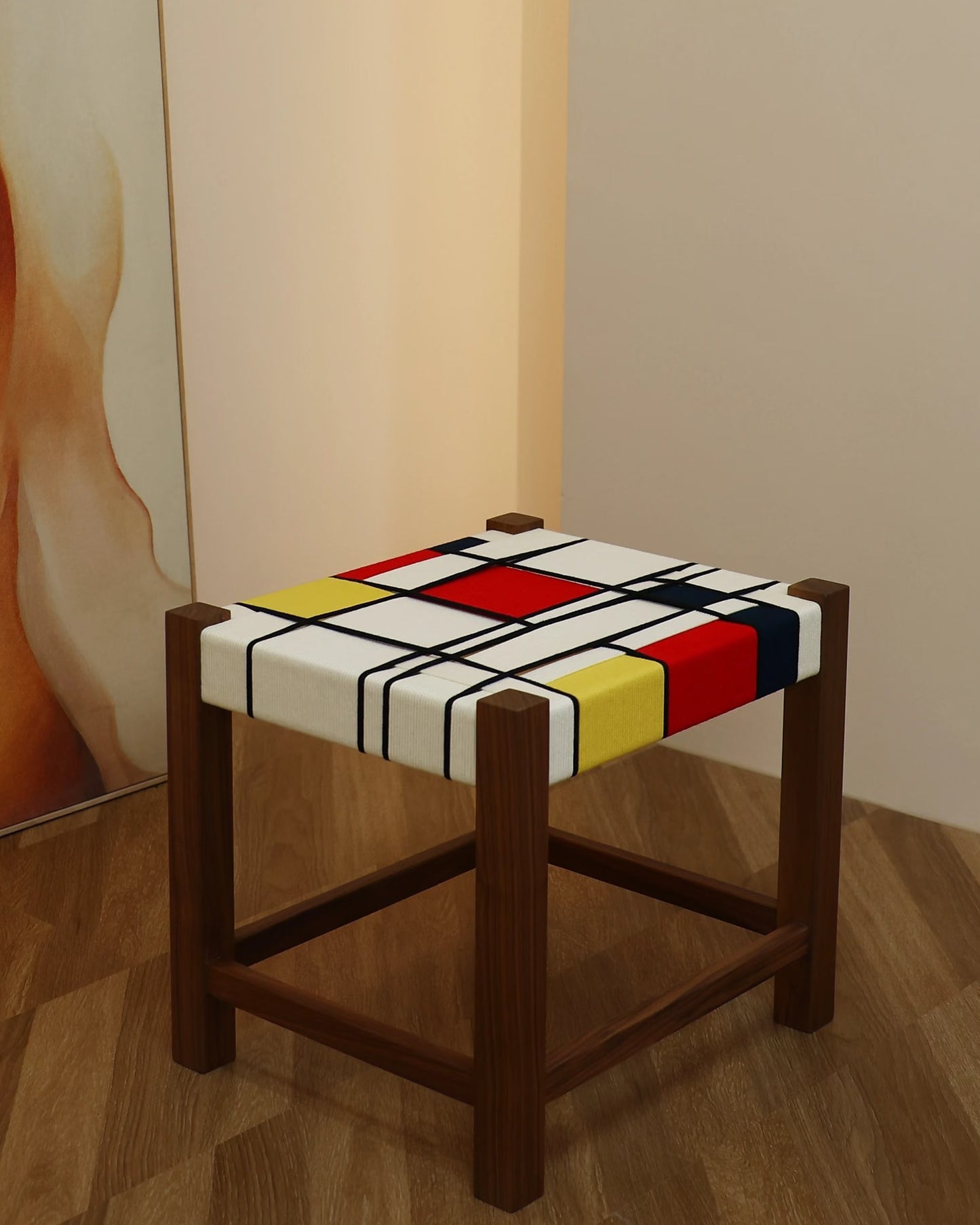Handwoven “Piet Mondrian” Side Table Type C