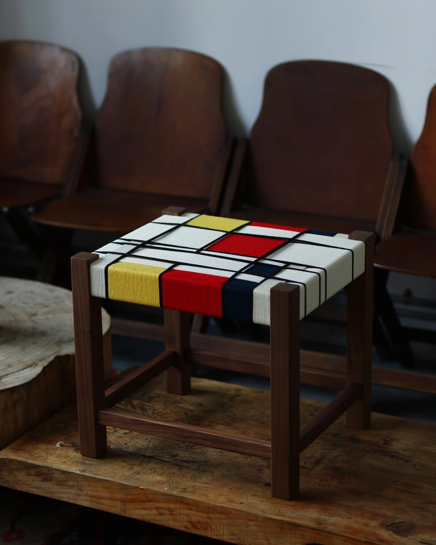 Handwoven “Piet Mondrian” Side Table Type C