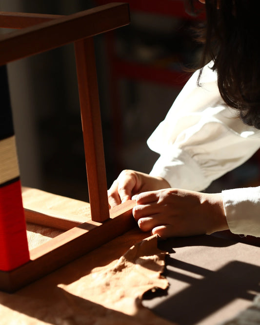 Handwoven “Piet Mondrian” Side Table Type C