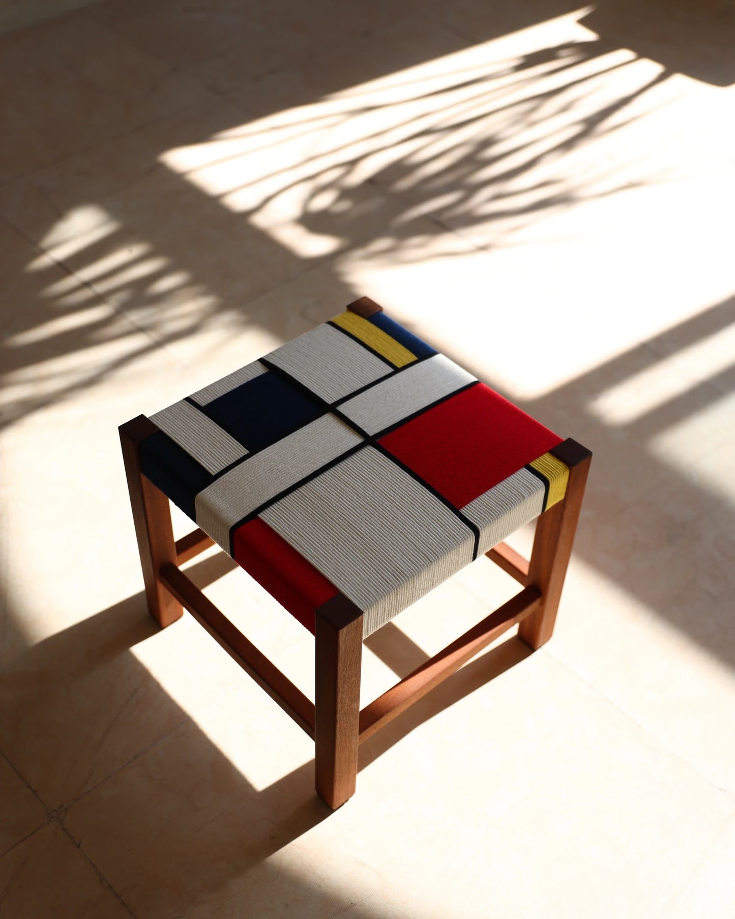 Handwoven “Piet Mondrian” Side Table Type A