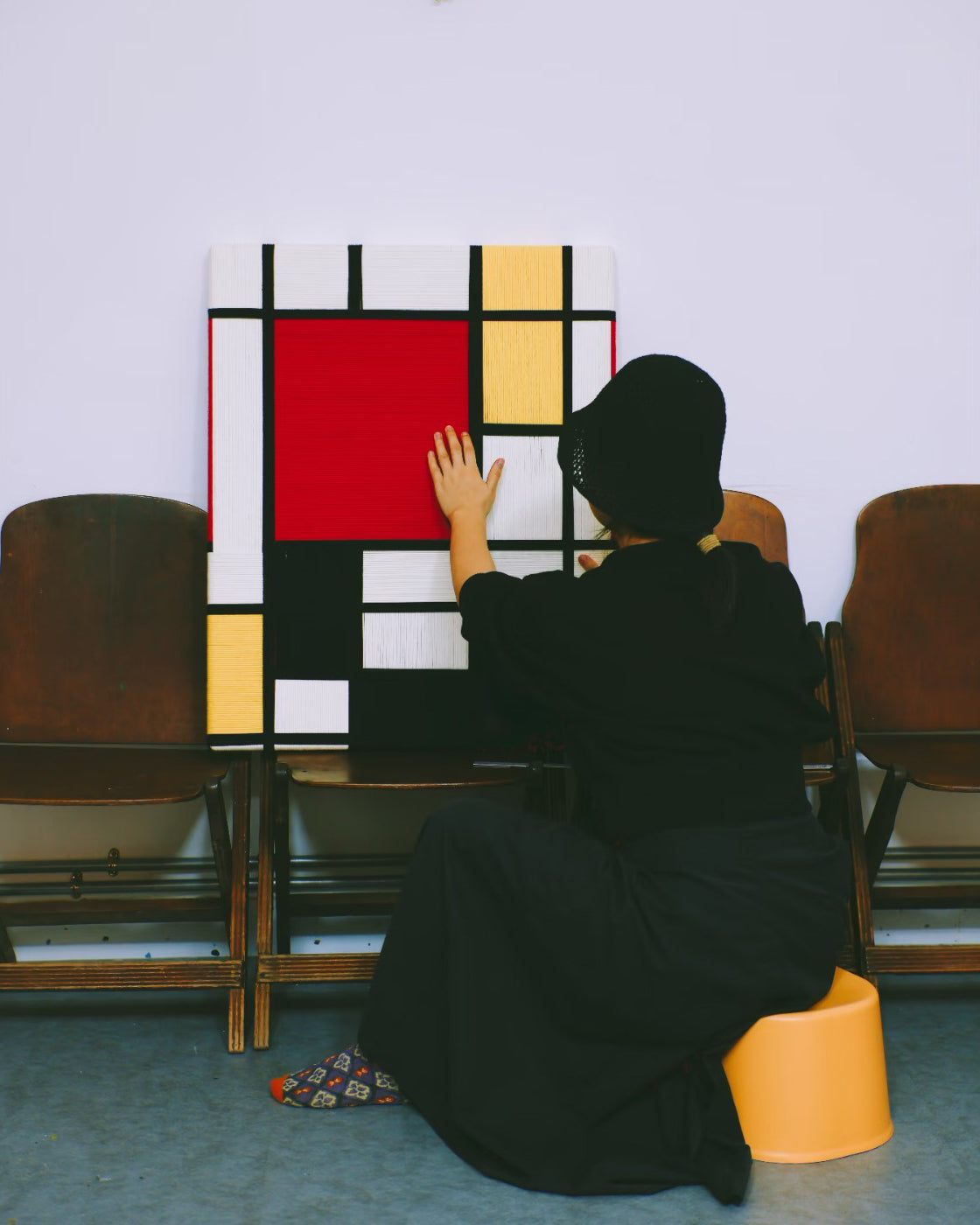 Handwoven “Piet Mondrian” Wall Art Type C