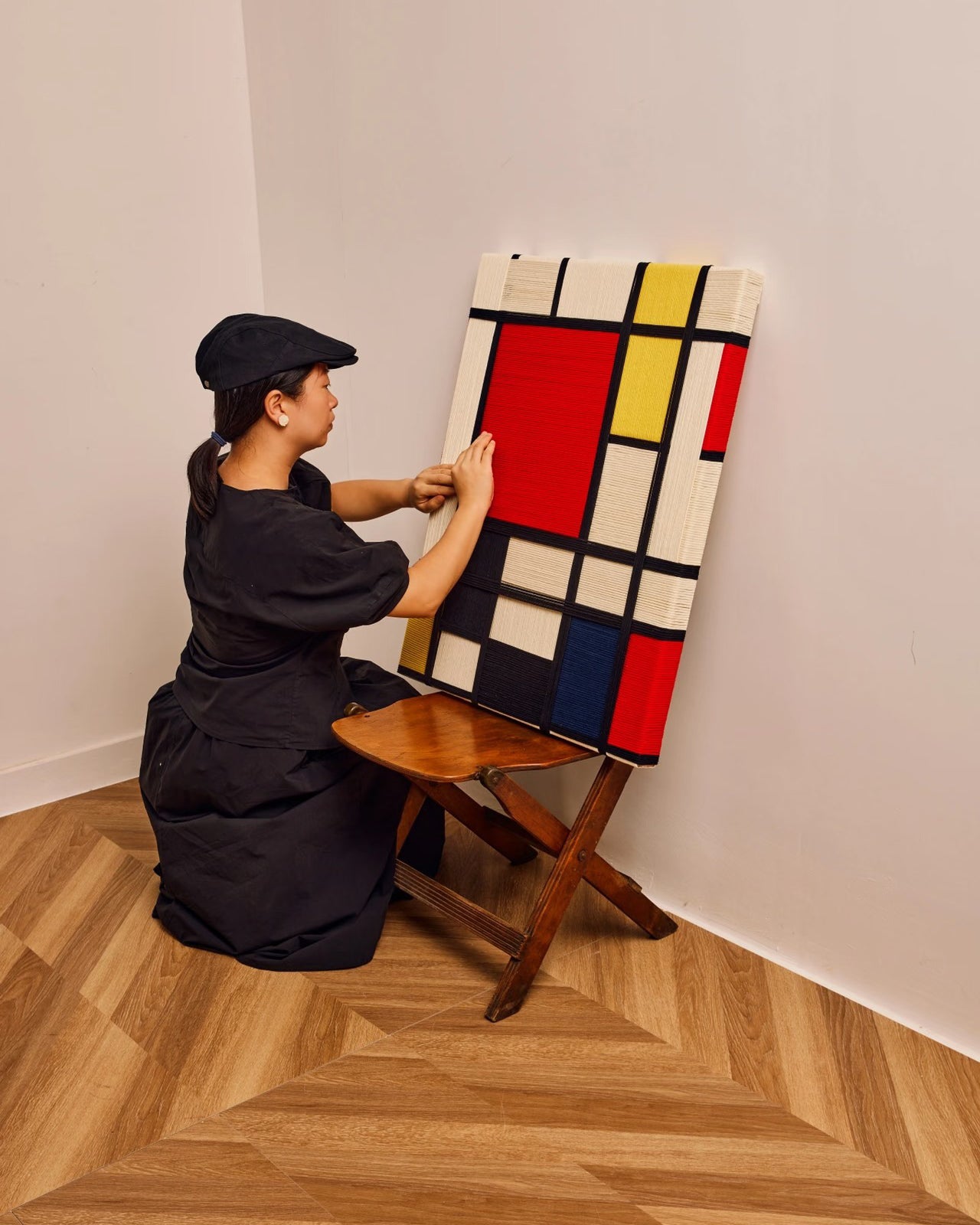 Handwoven “Piet Mondrian” Wall Art Type C