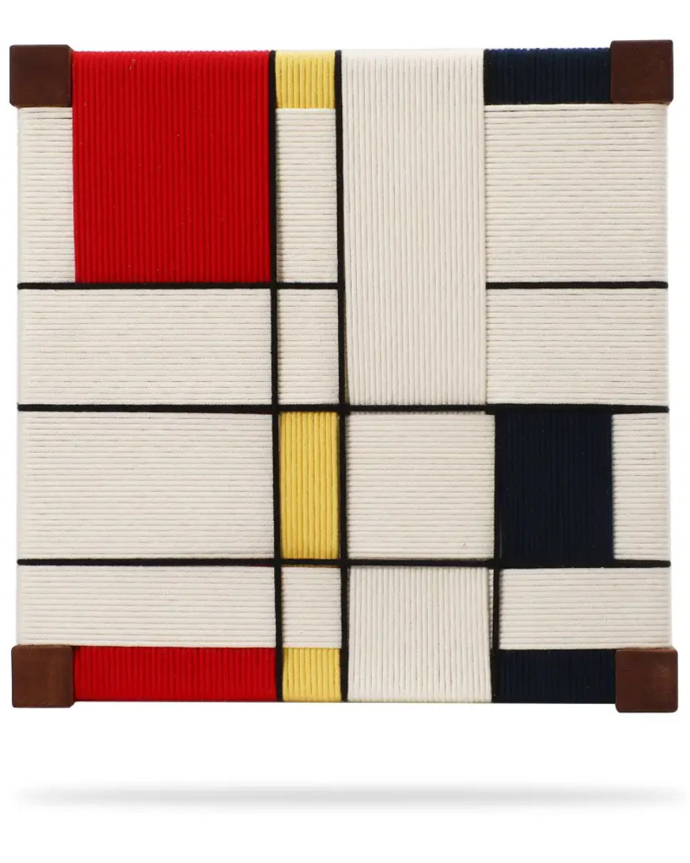 Handwoven “Piet Mondrian” Side Table Type B