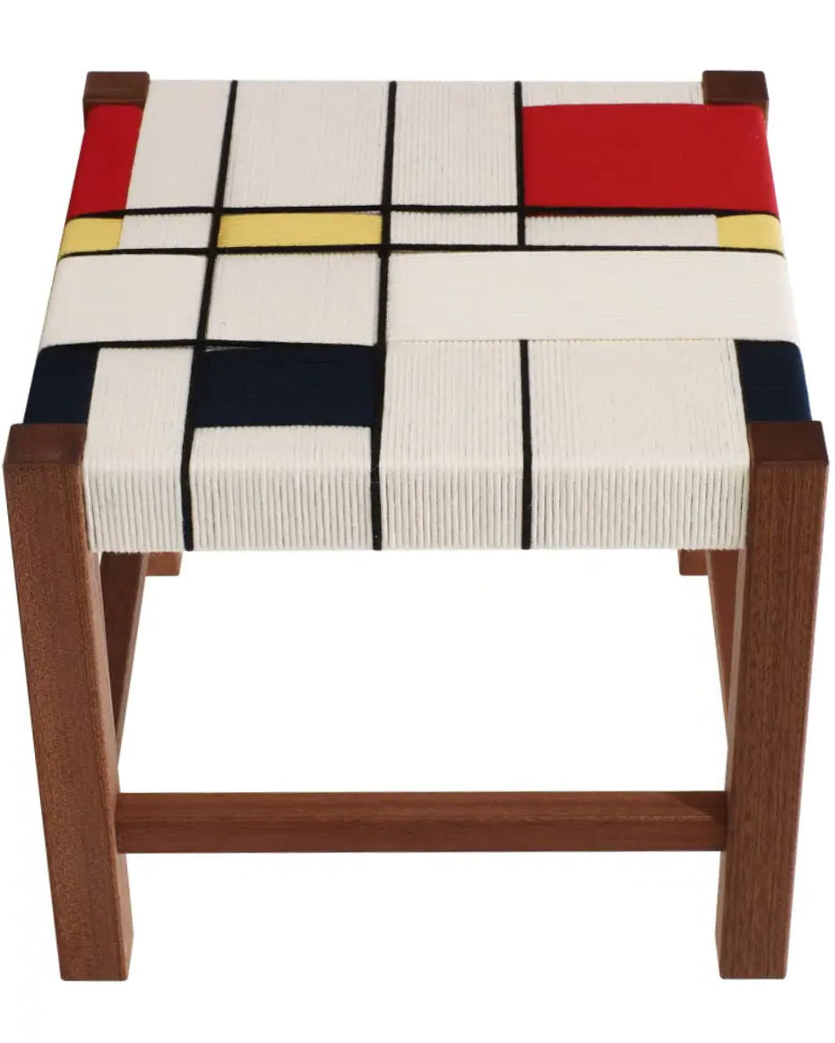Handwoven “Piet Mondrian” Side Table Type B