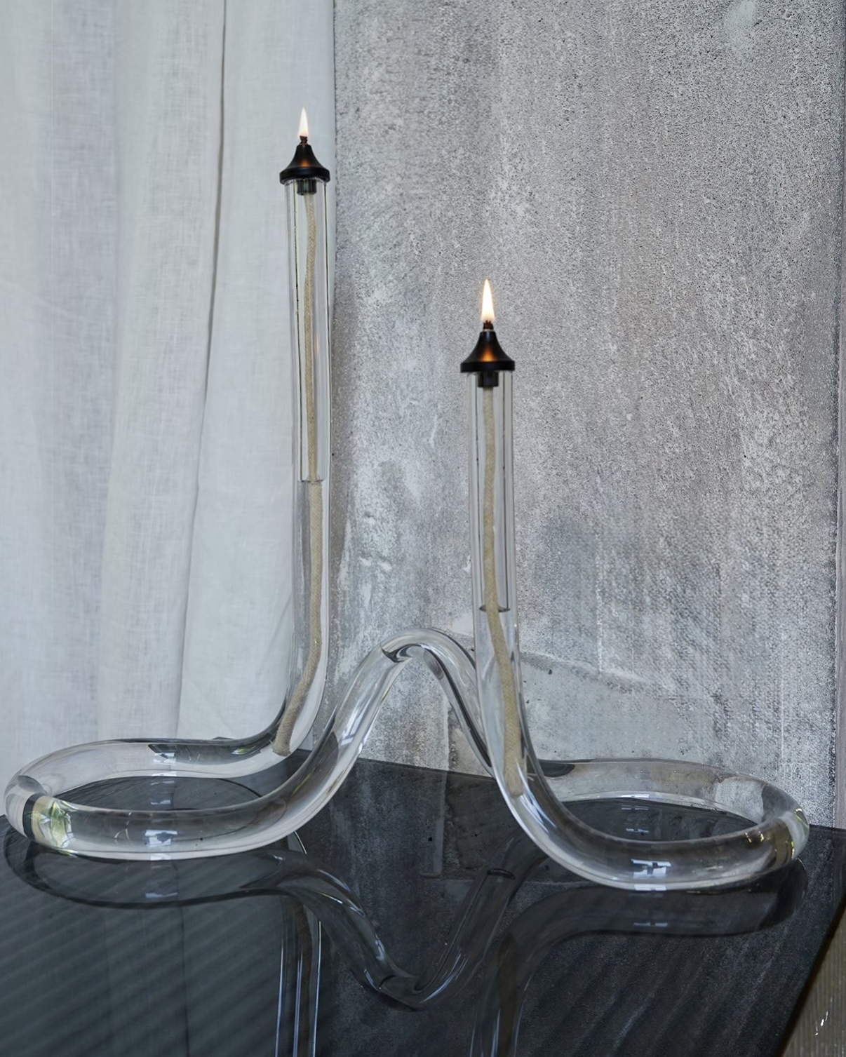 Handblown Glass Oil Lamp