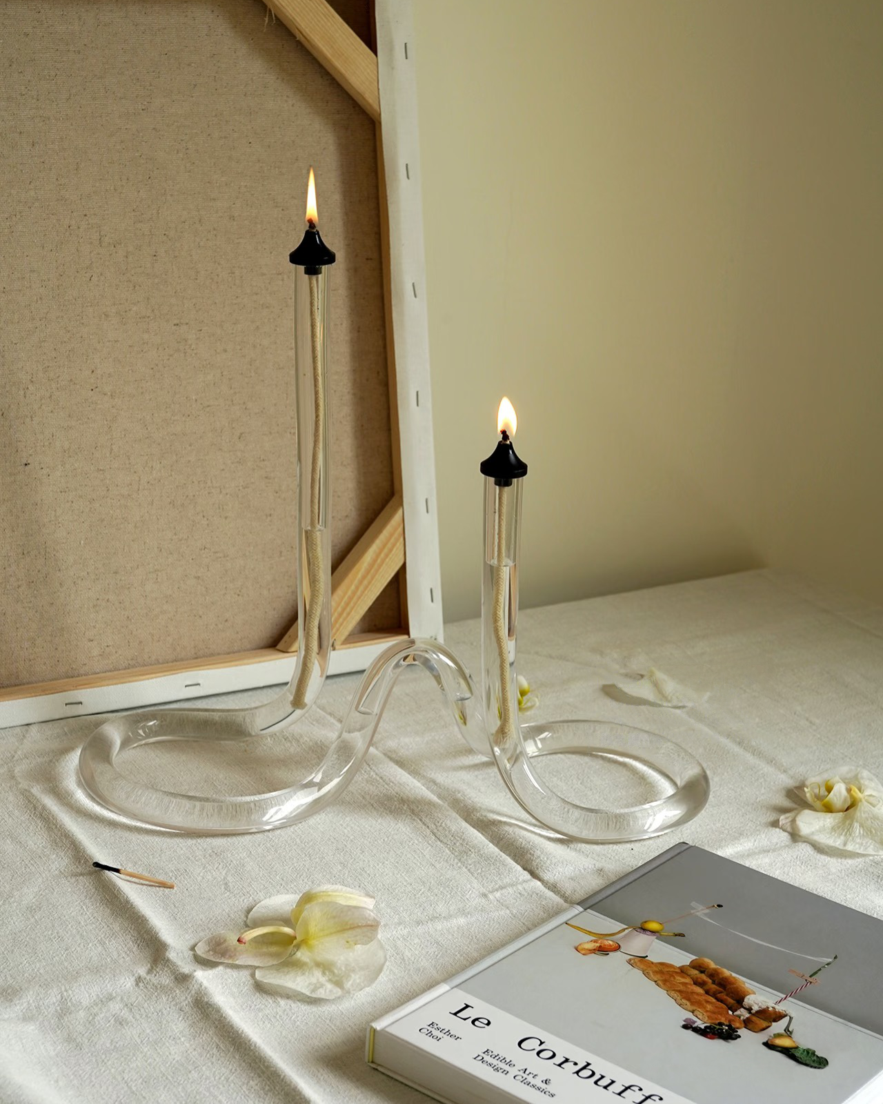Handblown Glass Oil Lamp