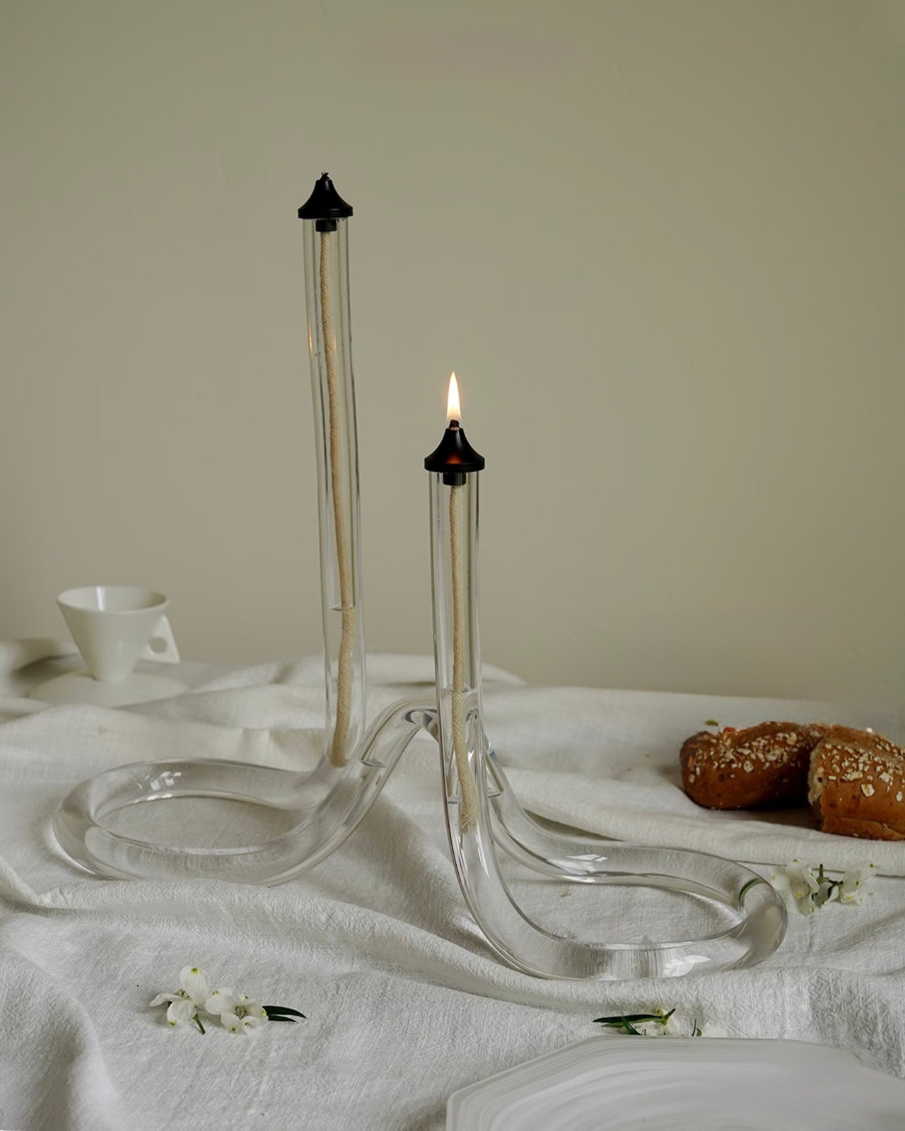 Handblown Glass Oil Lamp