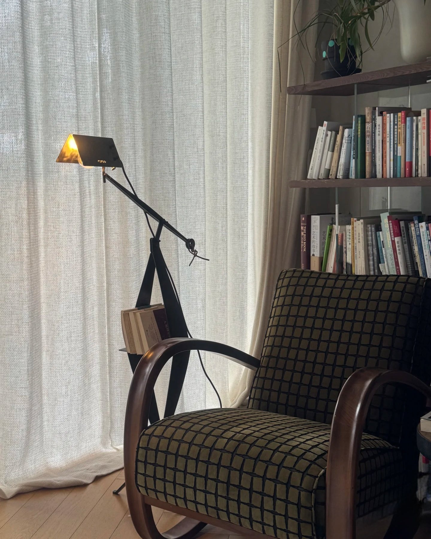 Hand-Forged Wrought Iron Floor Lamp