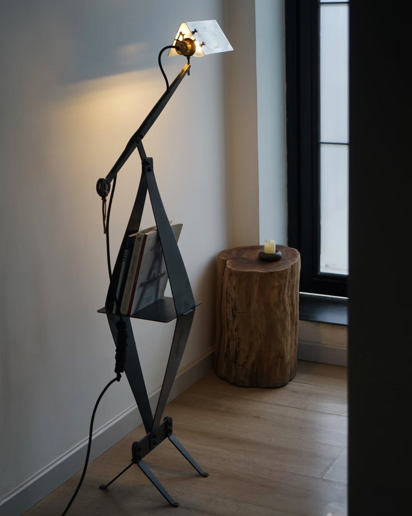 Hand-Forged Wrought Iron Floor Lamp