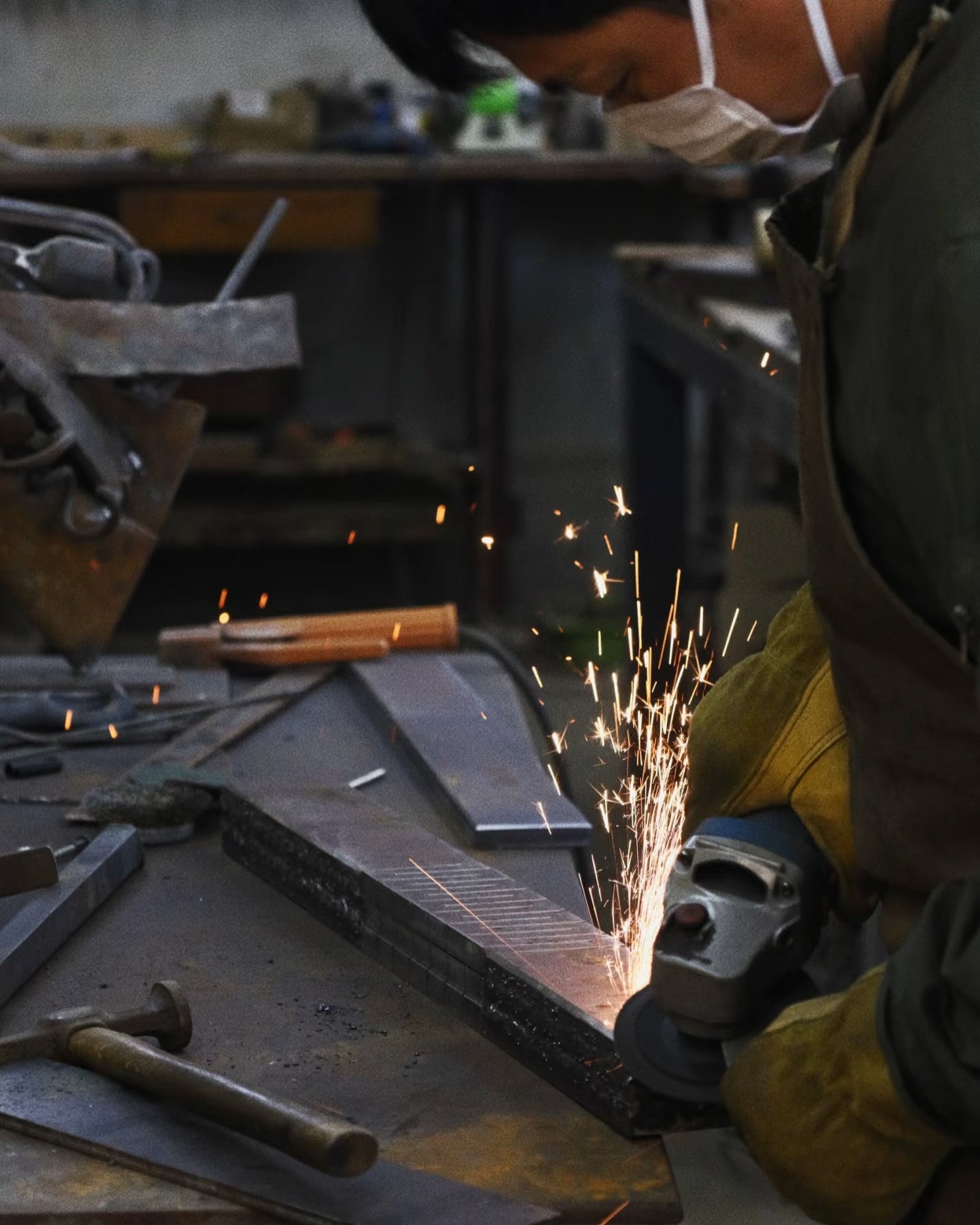 Hand-Forged Wrought Iron Floor Lamp