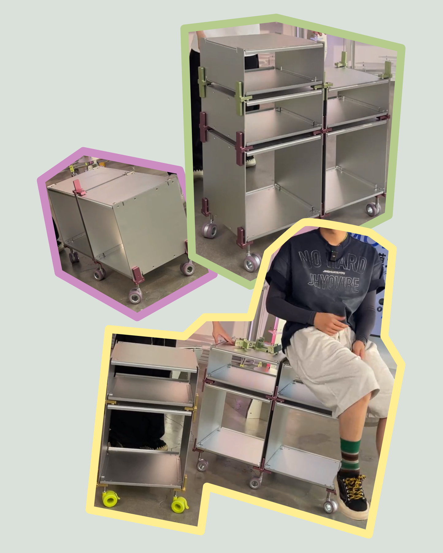 Modular Aluminum Rolling Cabinet