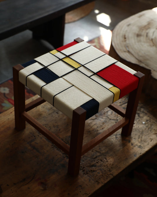 Handwoven “Piet Mondrian” Side Table Type B