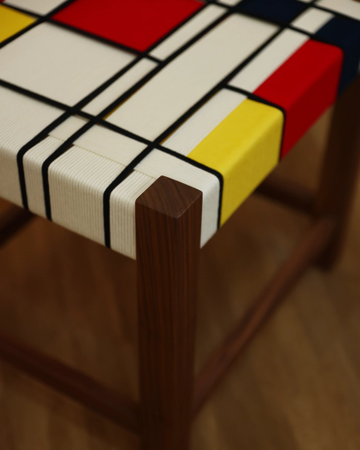 Handwoven “Piet Mondrian” Side Table Type C