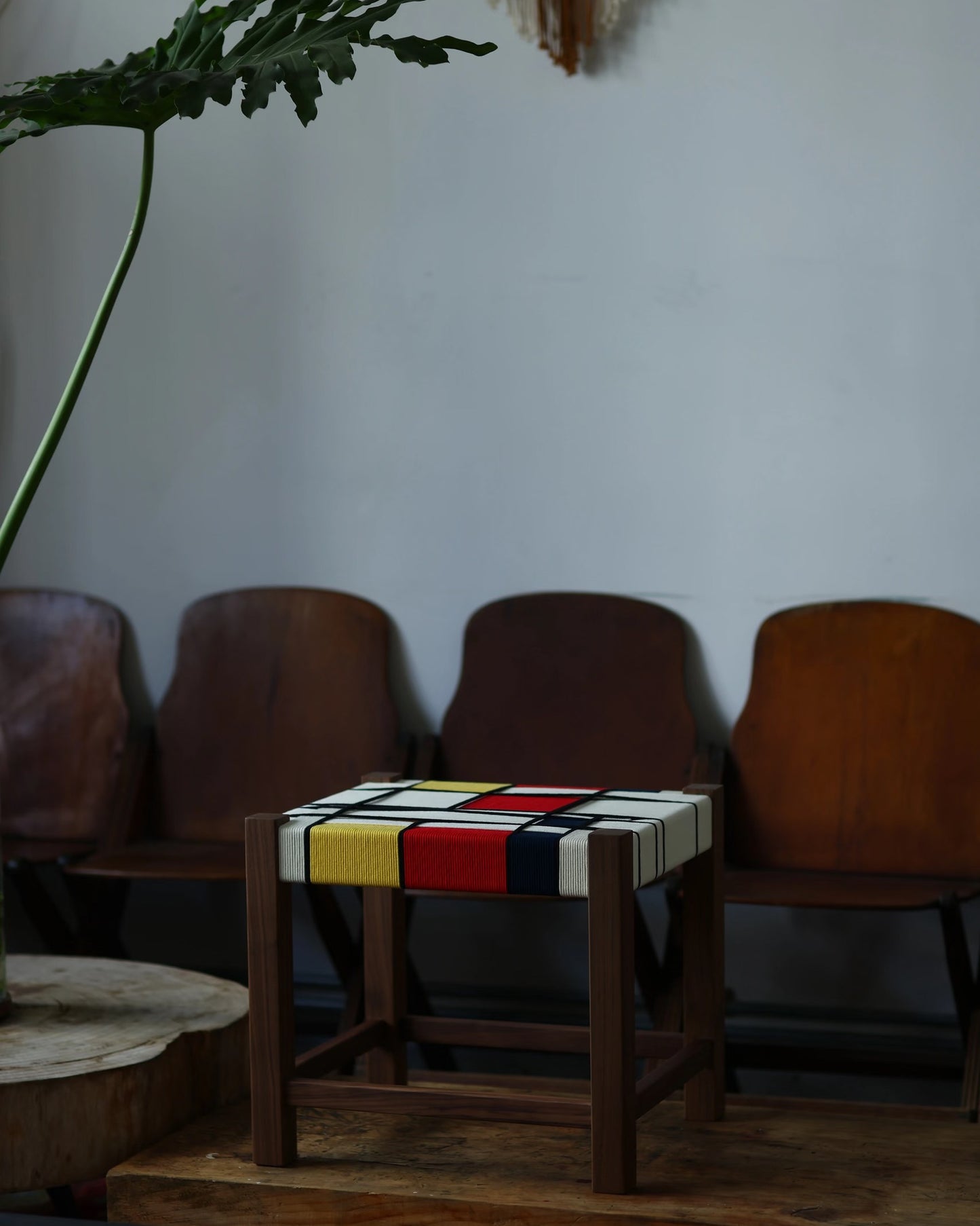 Handwoven “Piet Mondrian” Side Table Type C