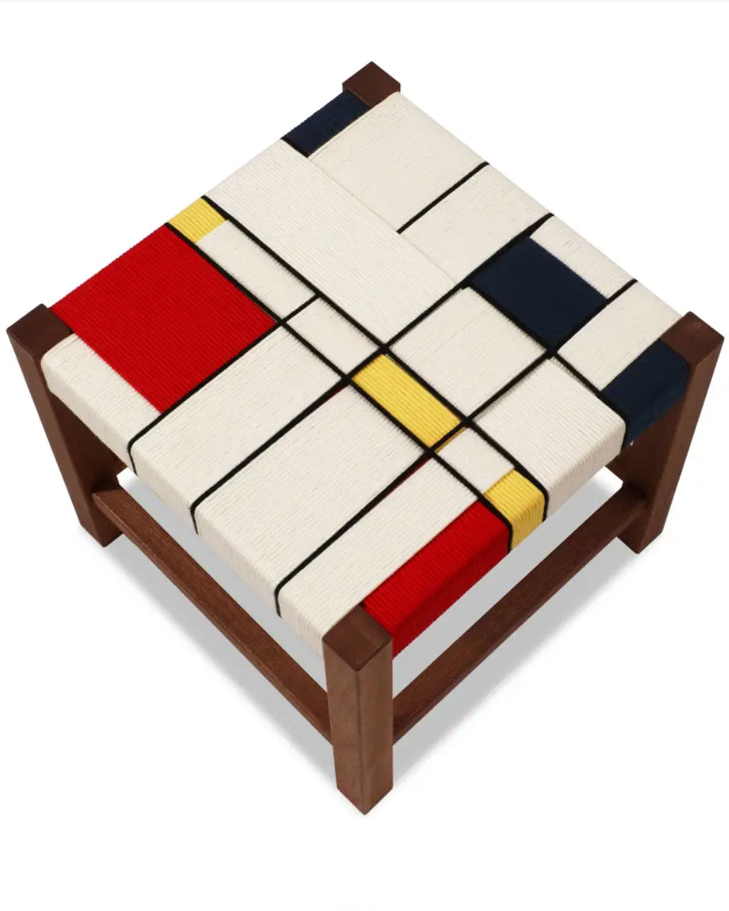 Handwoven “Piet Mondrian” Side Table Type B