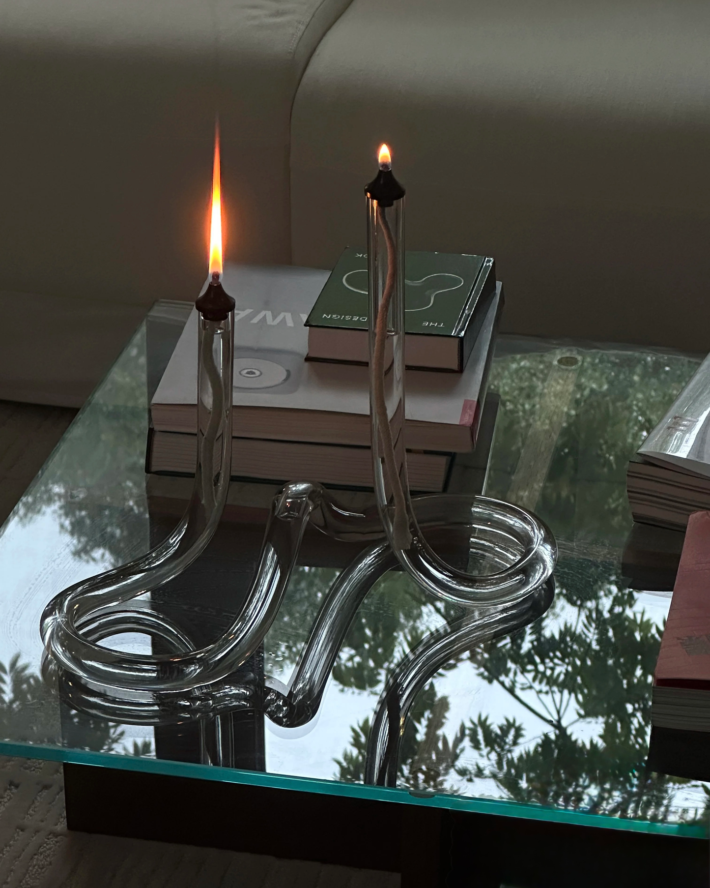 Handblown Glass Oil Lamp